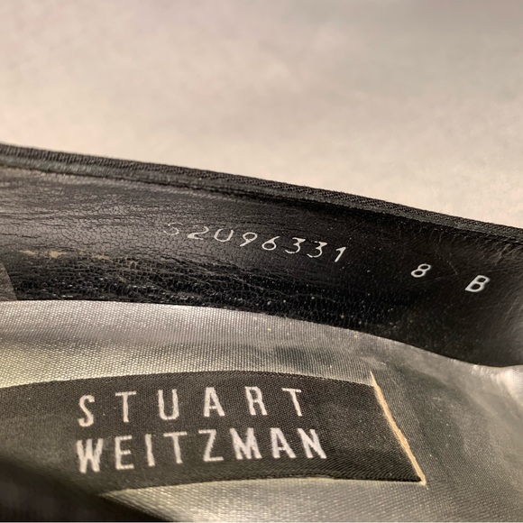 Stuart Weitzman black genuine silk kitten heels - Picture 10 of 10
